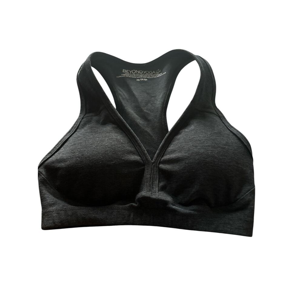 Beyond Yoga Spacedye Lift Your Spirits Bra Black Womens Size XS